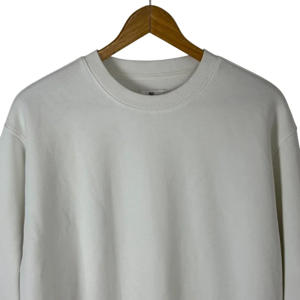 Nordstrom BP. White Sweatshirt Women's Med Casual Minimalist Warm BP487122MI EUC - Picture 2 of 9